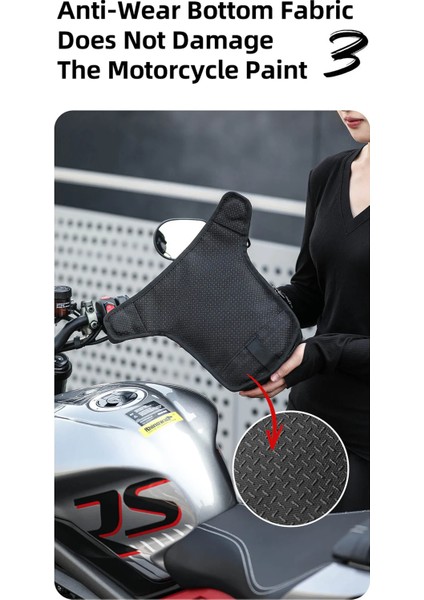 2.4l Manyetik Su Geçirmez Çok Fonksiyonlu Motosiklet Bacak Çantası – Bel Çantası – Depo Çantası