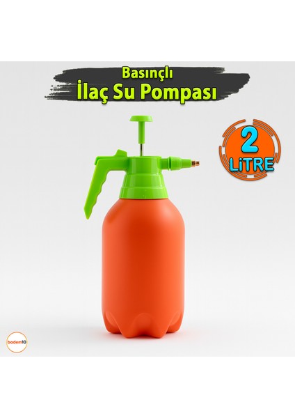 2 Litre Çok Amaçlı Basınçlı El Püskürtme Aleti Bitki Sulama Ayarlı Sprey Şişe