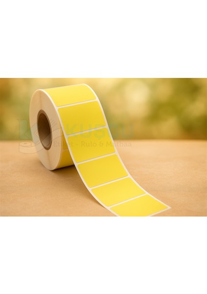 1 Adet 40MMX60MM 1000'LIK Sarı Renk Eczacı Eko Termal Etiket / Kuşçu Etiket modelleri