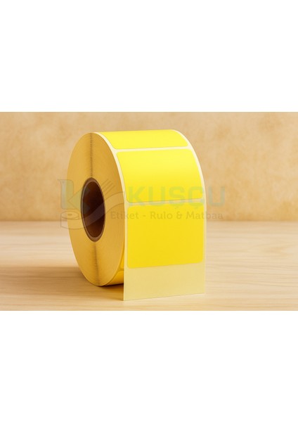 1 Adet 40MMX60MM 1000'LIK Sarı Renk Eczacı Eko Termal Etiket / Kuşçu Etiket indirimleri