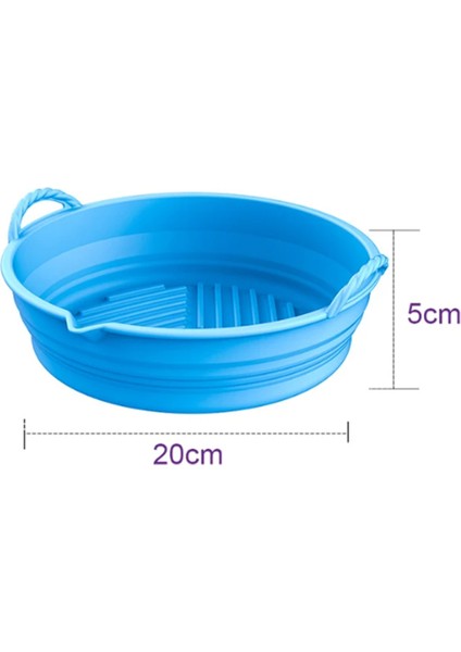 Yeni Katlanabilir Hava Fritözü Tencere Silikon Pişirme Tepsisi Yastığı (Gri) (Yurt Dışından) modelleri