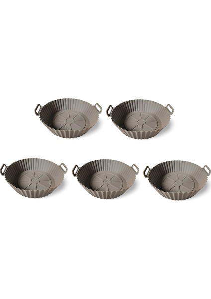 Hava Fritöz Tavası Silikon Sepet Tekrar Kullanılabilir Hava Fritöz Tavası Pedi Gri (Yurt Dışından)