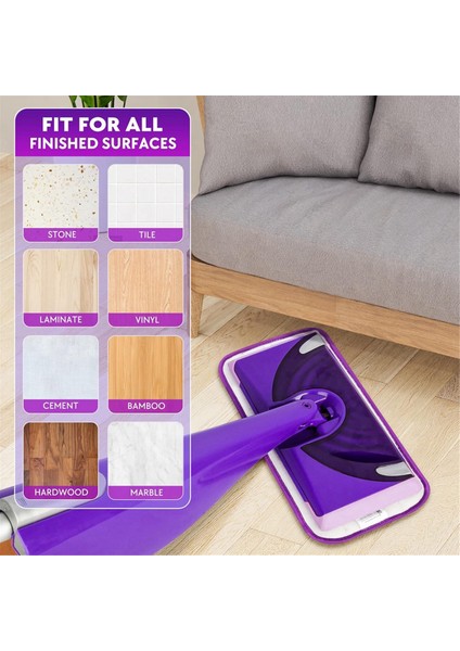 Islak Jet Mop Için Yeniden Kullanılabilir Paspas Pedleri - 6'lı Paket Islak Ped Yedeği (Yurt Dışından) fiyatları