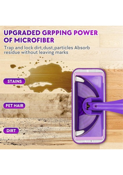 Islak Jet Mop Için Yeniden Kullanılabilir Paspas Pedleri - 6'lı Paket Islak Ped Yedeği (Yurt Dışından) fırsatları