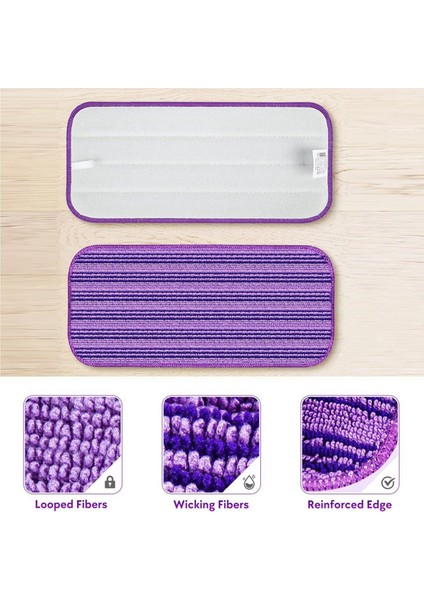 Islak Jet Mop Için Yeniden Kullanılabilir Paspas Pedleri - 6'lı Paket Islak Ped Yedeği (Yurt Dışından) indirimleri