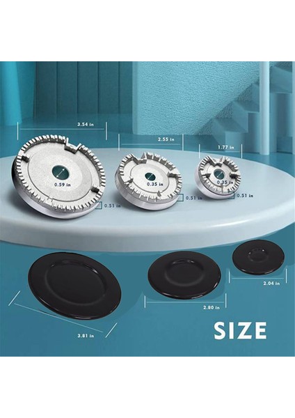 Tencere Şapka Seti Ocak Kapağı, Fırın Gazlı Ocak Brülör Taç Alev Kapağı (Yurt Dışından) indirimleri