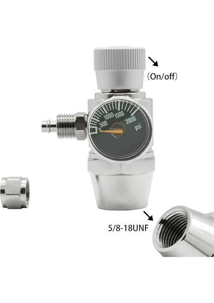 Co2 Regülatörü 2000PSI Basınç Ölçer 6mm Emiş Borusu Için 5/8-18UNF (Yurt Dışından) modelleri