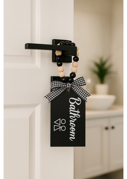 Dekoratif Boncuklu Kapı Kolu Aksesuarı Kapı Duvar Süsü (Banyo)