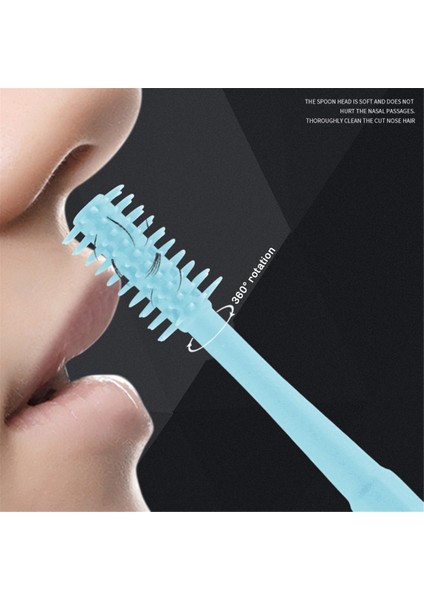 2'si 1 Arada Burun Kılı Kesme Makinesi, 360° Dönebilen Burun Kılı Kesme Makinesi, Mavi (Yurt Dışından) fırsatları