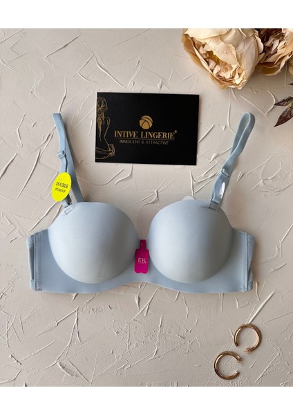 Violet Dikişsiz Lazer Kesim Double Push-Up Balensiz Iz Belli Etmez Straplez Kesim Kaliteli Sütyen
