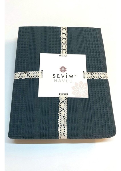 SEVİM %100 Pamuk, Çift Kişilik Waffle Pike 210x230 cm – İndigo fırsatları