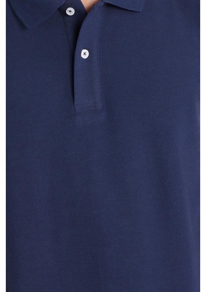 Erkek Regular Fit Klasik Kesim Pamuklu Yumuşak Dokulu Serin Tutan Kumaş Düz Lacivert Polo Yaka Tişört modelleri