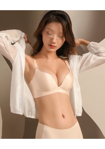 Angelina Push-Up Balensiz Dikişsiz V Yaka Ithal Kaliteli Düz Renk Iz Belli Etmez Sütyen modelleri