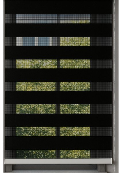 Lüks Siyah Zebra Stor Perde – Modern Tasarım Kolay Montaj Kumaş modelleri