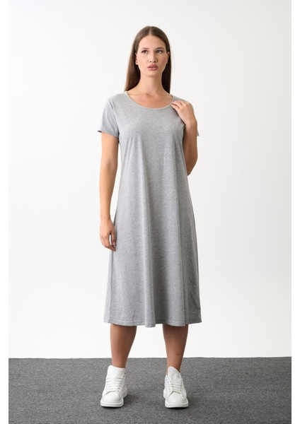 Alexandergardi Kısa Kollu Salaş Elbise (B22-43600)