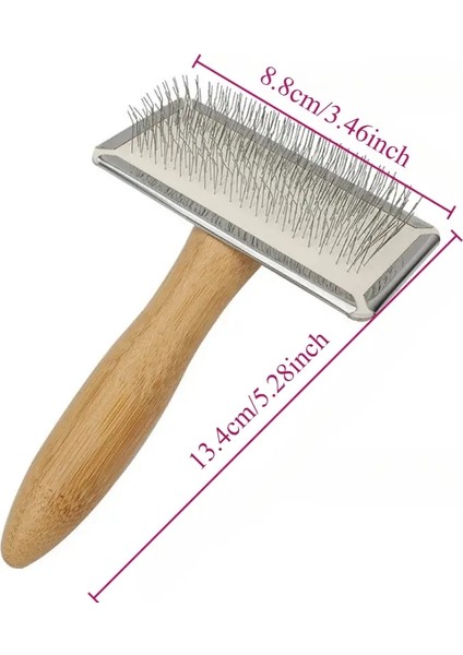 Köpek Tarakı Katı Ahşap Köpek Fırçası Evcil Hayvan Saç Temizleyici Masaj Kedi Fırçası Evcil Hayvan Bakımı Paslanmaz Çelik Taraklar Kediler Için Saç Düğümü Açma (Yurt Dışından)
