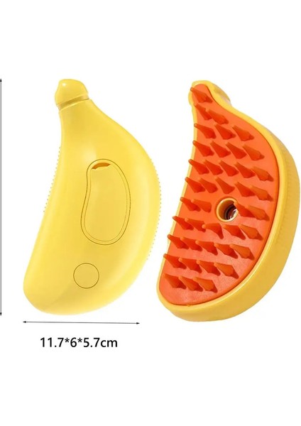 Evcil Hayvan Sprey Fırçası Uzun Tüylü Hayvanlar Kedi Köpek Masaj Tarak Buharlı Temizlik Saç Malzemeleri Mascotas Bakım Aksesuarları Renk:muz Sarısı (Yurt Dışından)