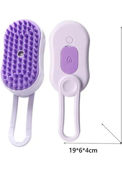 Evcil Hayvan Sprey Fırçası Uzun Tüylü Hayvanlar Kedi Köpek Masaj Tarak Buhar Temizleme Saç Malzemeleri Mascotas Bakım Aksesuarları Renk:mor (Yurt Dışından)