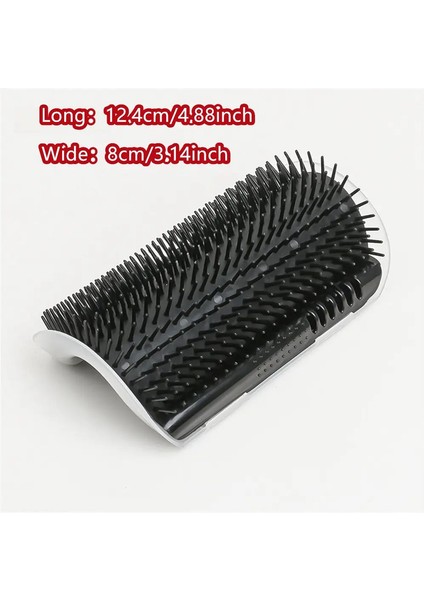 1ADET Kedi Kendiliğinden Temizleyici Duvar Köşe Masaj Tarak Bakım Fırçası Yumuşak Kauçuk Kıvırcıklar Yavru Kedi Masaj Aracı Uyumlu Düz Köşe El Tutma Renk: Siyah (Yurt Dışından)