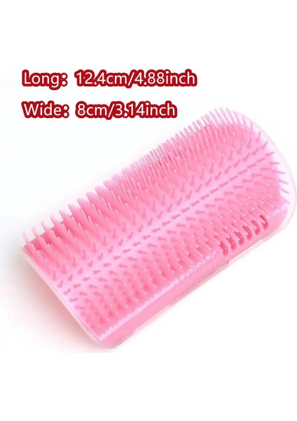 1ADET Kedi Kendiliğinden Temizleyici Duvar Köşe Masaj Tarak Bakım Fırçası Yumuşak Kauçuk Kılsal Kitten Masaj Aracı Düz Köşe El Tutma Renk:pembe (Yurt Dışından)