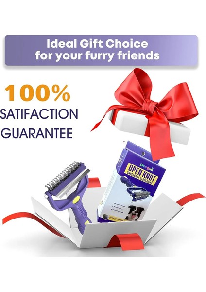 3'ü Yükseltilmiş Tımar Fırçası Evcil Hayvanlar Için - Kalın Saçlı Köpekler ve Kediler Için Astar Deshedding Tırmık, Evcil Hayvan Tımarlama Hediyesi: Mor (Yurt Dışından)