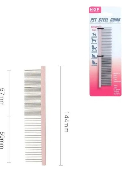 Paslanmaz Çelik Pim Evcil Hayvan Taraması Evcil Hayvan Aksesuarları Kürk Temizleme Hafif Alüminyum Köpek Bakım Tarak Saç Kesme Fırçası Köpekler/kediler Renk:pembe-S (Yurt Dışından)