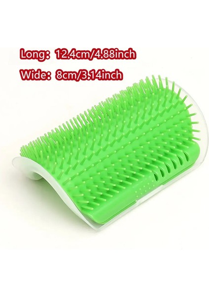 1ADET Kedi Kendiliğinden Temizleyici Duvar Köşe Masaj Tarak Bakım Fırçası Yumuşak Kauçuk Kıvırcıklar Yavru Kedi Masaj Aracı Uyarım Düz Köşe El Tutma Renk:yeşil (Yurt Dışından)