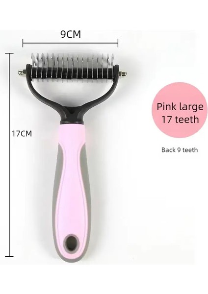 Profesyonel Pet Tüy Dökme Fırçası Köpek Kılları Temizleyici Pet Kürk Düğüm Kesici Yavru Kedi Tarakları Fırçalar Köpek Bakım Tüy Dökme Malzemeleri Renk:pembe Büyük (Yurt Dışından)