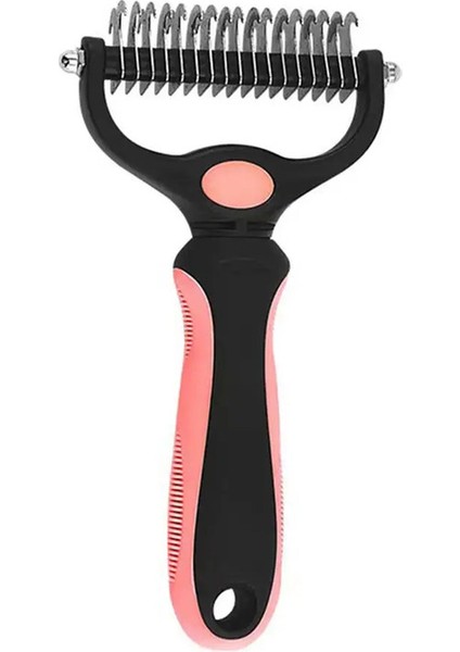 Pet Fırçası Köpekler Için 2 Taraflı Alt Mezar Tırmıkları Kediler Alınan Tırmık Tırmık Köpek Fırçası Dökülme Köpekler Için Deshedding ve Dematting Aletleri Renk: Turuncu (Yurt Dışından)