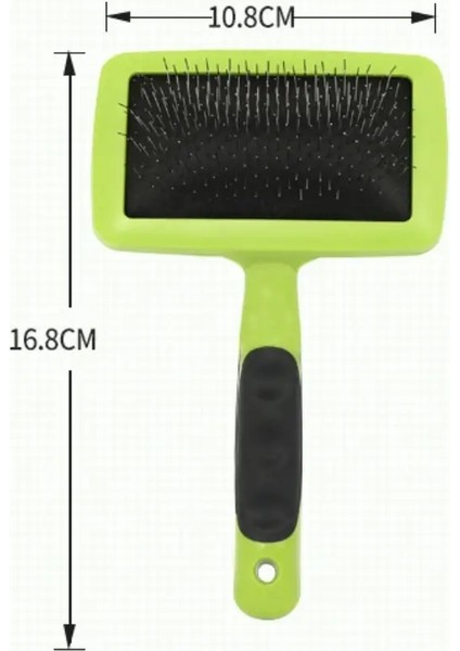 Köpek Fırçası Paslanmaz Çelik Köpek Combs Masaj Köpek Bakım Fırçası Evcil Hayvan Saç Temizleme Araçları Yumuşak Tutma Kedi Kedisi Kedi Renk: Yeşil L (Yurt Dışından)