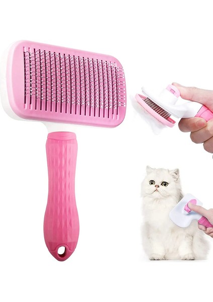 Köpek Saç Çoğaltma Fırçası Kedi Köpek Tımarlama ve Bakım Tarağı Uzun Saç Köpek Pet Saçları Çıkarır Temizleme Banyo Fırçası Köpek Maddeleri Maddeleme: Kare Pembe (Yurt Dışından)