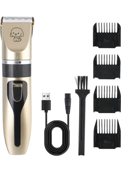 Pet Saç Clipper Saç Kesimi Düzeltici Tıraş Makinesi Tavşan Köpeği Cat Puppy Tımar Clipper Cutter Pet Malzemeleri Elektrikli Müdürlük: Altın (Yurt Dışından)