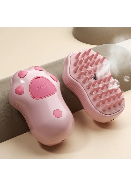 3IN1STEAMPETDOGBRUSHCAT Buharlı Fırça Elektrik Spreyi Kedi Saç Fırçası Tarak: Süt Kahvesi (Yurt Dışından)
