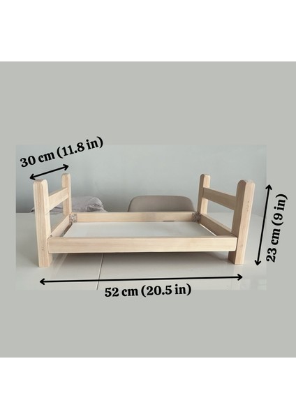 El Yapımı Çam Ağacı Kedi Karyolası ve Özel Üretim Sünger Yatağı– 30X52X23 cm fırsatları