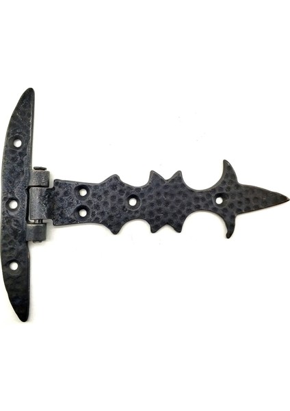 Antika Tarz Dekoratif Pirinç Kuyruklu Lale Menteşe - Dar Kasa, Oksit