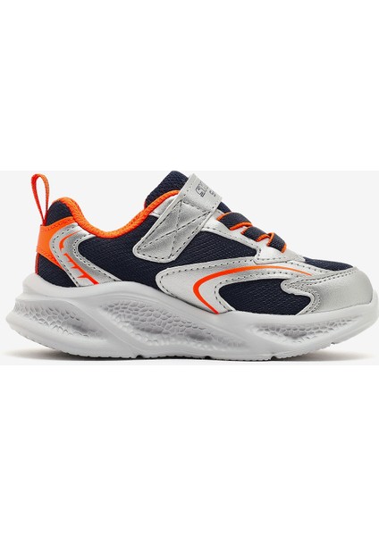 Skechers Meteor-Lights Küçük Erkek Çocuk Gümüş-Turuncu Işıklı Spor Ayakkabı 401497N Slor fiyatları