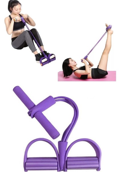 Mor Çok Fonksiyonlu Vücut Şekillendirme Trimeri, Fitness ve Jimnastik Aleti