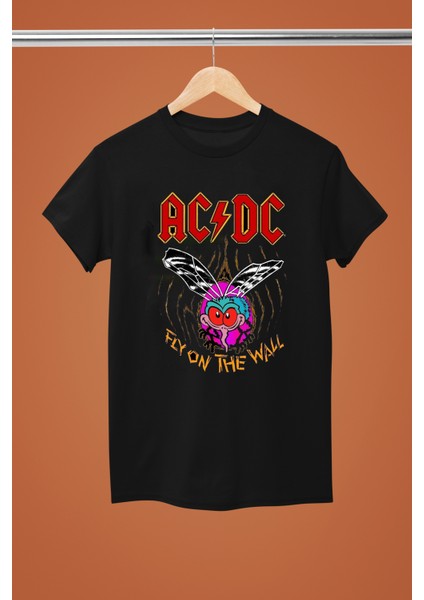 Ac/dc Baskılı Pamuklu Kısa Kollu Regular Kalıp Rock Tshırt