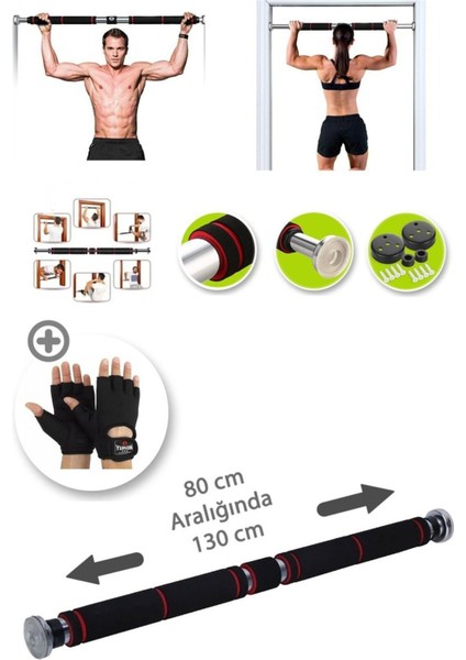 Yumuşak Süngerli Çok Amaçlı Kapı Barfiksi, 60-100 Cm, Siyah Renk fiyatları