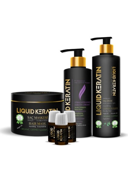 Ekstra Düzleştirici 4'lü Keratin Bakım Seti Kremli