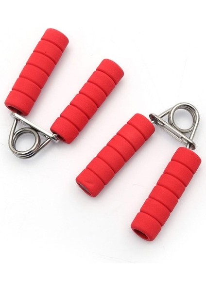 Kırmızı Sünger Kaplı Çelik El Yayı, 2 Adet, Dayanıklı ve Konforlu Kullanım
