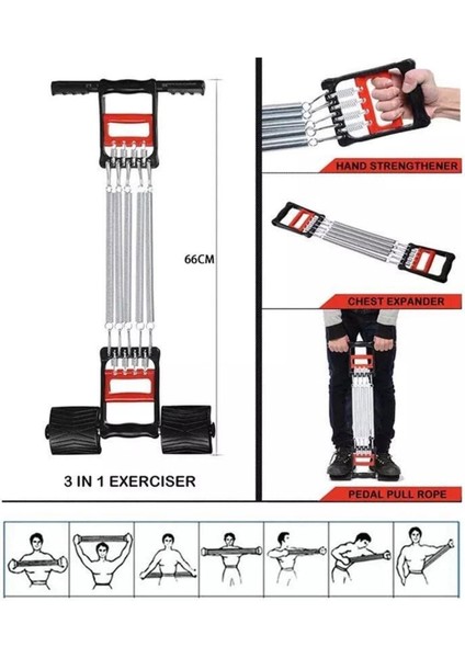Renkli Dirençli El, Ayak ve Göğüs Egzersiz Yayı Seti indirimleri
