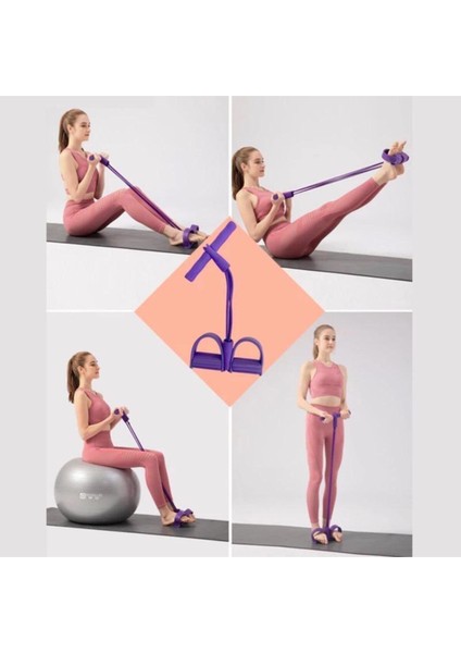 Mor Renkli Çok Amaçlı Direnç Lastiğiyle Formda Kal!