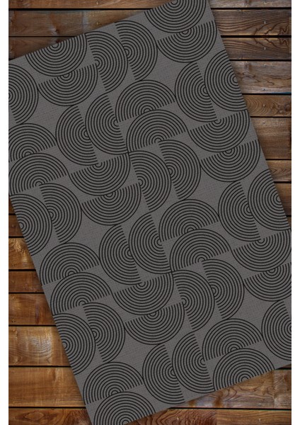 Yarım Daire Geometrik Desenli Hali Dekoratif Halı Oturma Odası Halısı modelleri