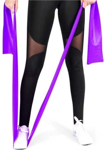 150X15 cm Sert Mor Pilates Bandı, Dayanıklı ve Kullanışlı Egzersiz Ekipmanı