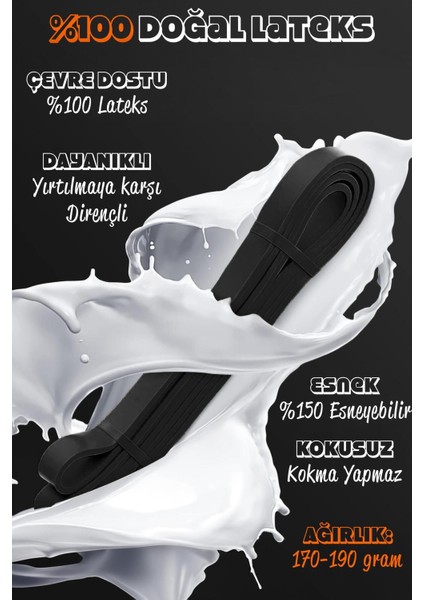 25 kg Direnç Bandı, Kas Geliştirme ve Fitness Için Siyah Lastik fırsatları