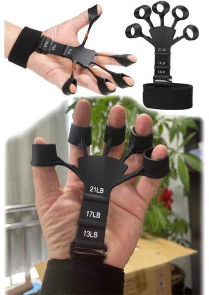6 Kademeli El ve Parmak Güçlendirme Egzersiz Aleti Siyah fırsatları