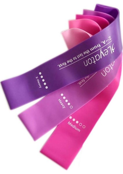 3'lü Pembe Esneklik Bantları, Spor ve Egzersiz Için Uygun Set