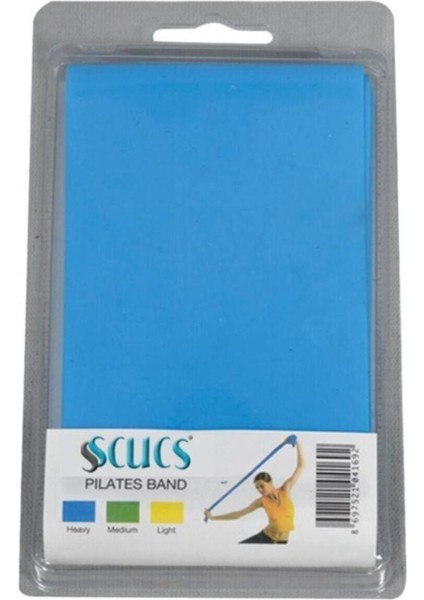 Mavi 8X120 cm Sert Pilates Bandı - Dayanıklı ve Çok Amaçlı Egzersiz Ekipmanı