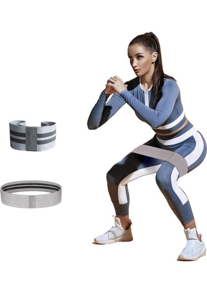 Gri Orta Seviye Direnç Bandı Kalça ve Squat Egzersizi Için Ideal fiyatları